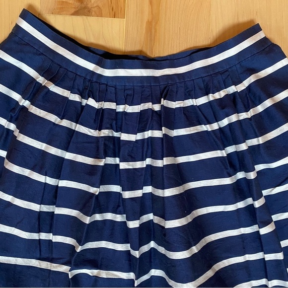 Polo Ralph Lauren Striped A-line Silk/Cotten Blend Navy/white Skirt - Picture 3 of 16